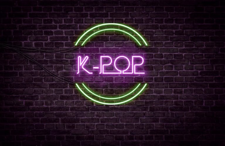 K-Pop lighted sign.